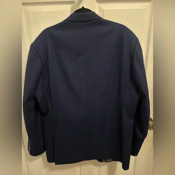 Sam Surin Men's Custom Wool Blazer Navy Big & Tall